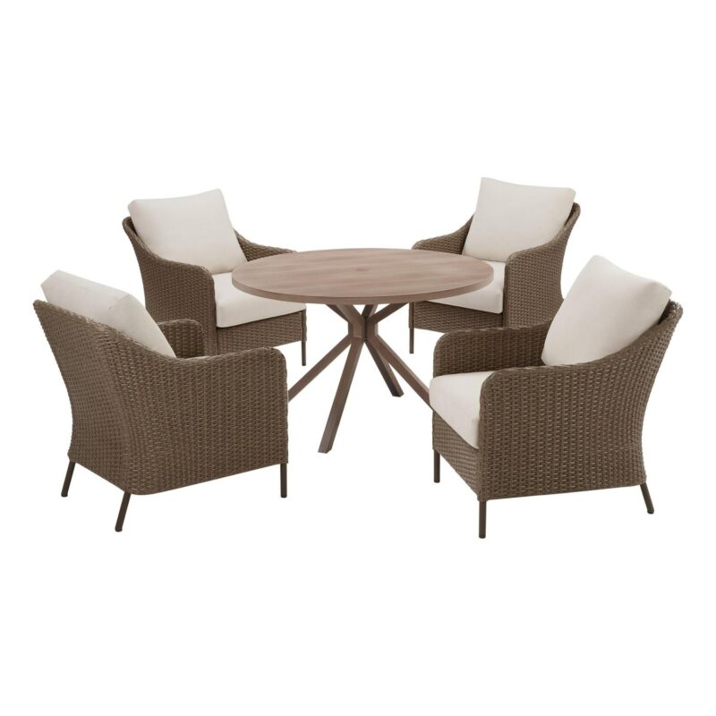 Mainstays Chelsea 5-Piece Outdoor Dining Set with Stationary Chairs - Image 2