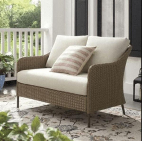 Mainstays Chelsea 5-Piece Outdoor Furniture Conversation Set with Stationary Chairs