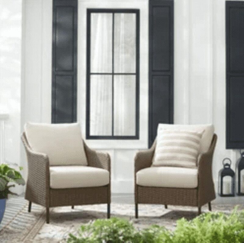 Mainstays Chelsea 5-Piece Outdoor Furniture Conversation Set with Stationary Chairs - Image 2
