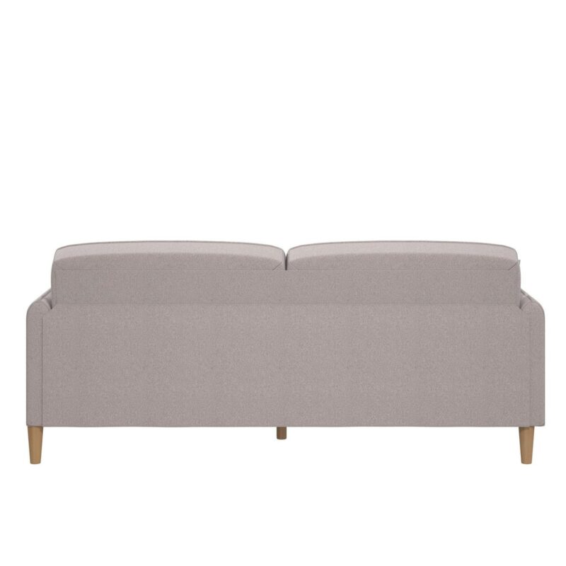 Mainstays Claremonte 78  Tufted Sofa with 2 Throw Cushions, Light Gray Linen - Image 6