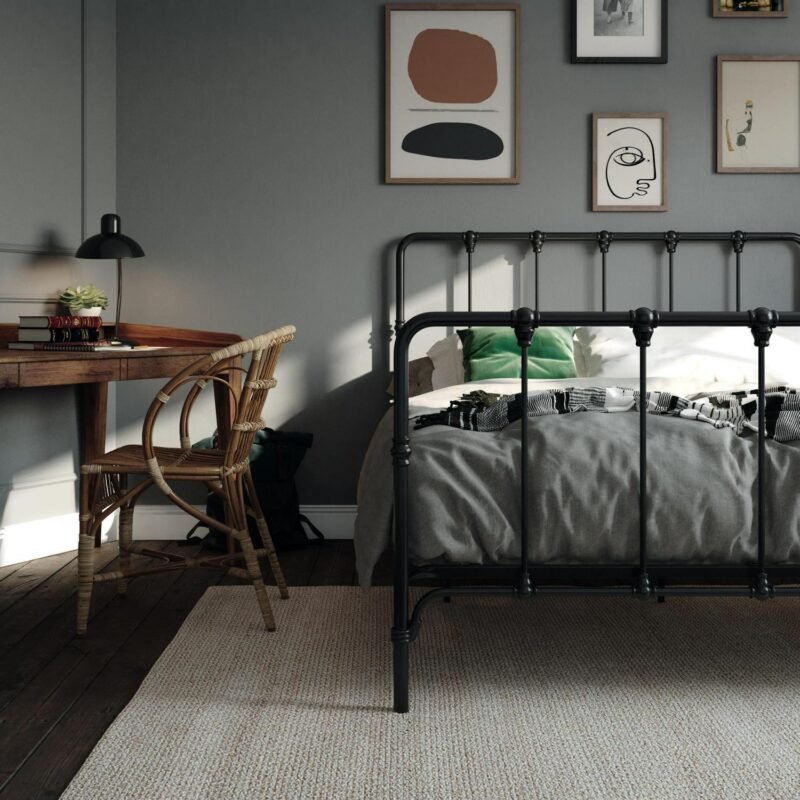 Mainstays Farmhouse Metal Bed, Queen, Black - Image 4