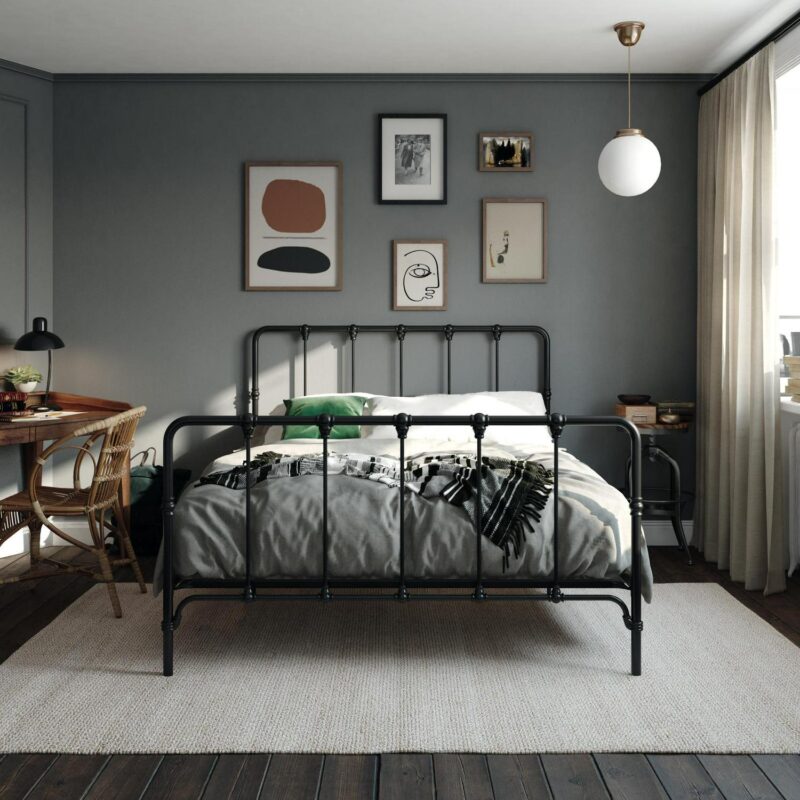 Mainstays Farmhouse Metal Bed, Queen, Black - Image 3