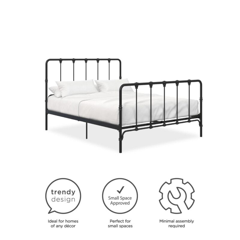 Mainstays Farmhouse Metal Bed, Queen, Black - Image 9