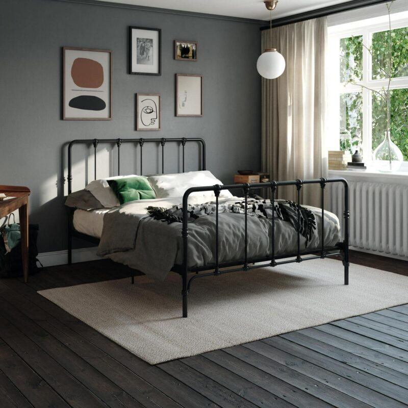 Mainstays Farmhouse Metal Bed, Queen, Black - Image 2