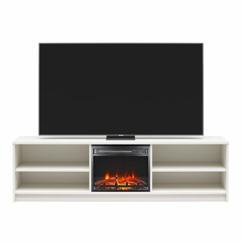 Mainstays Fireplace TV Stand, for TVs up to 75 , White - Image 6