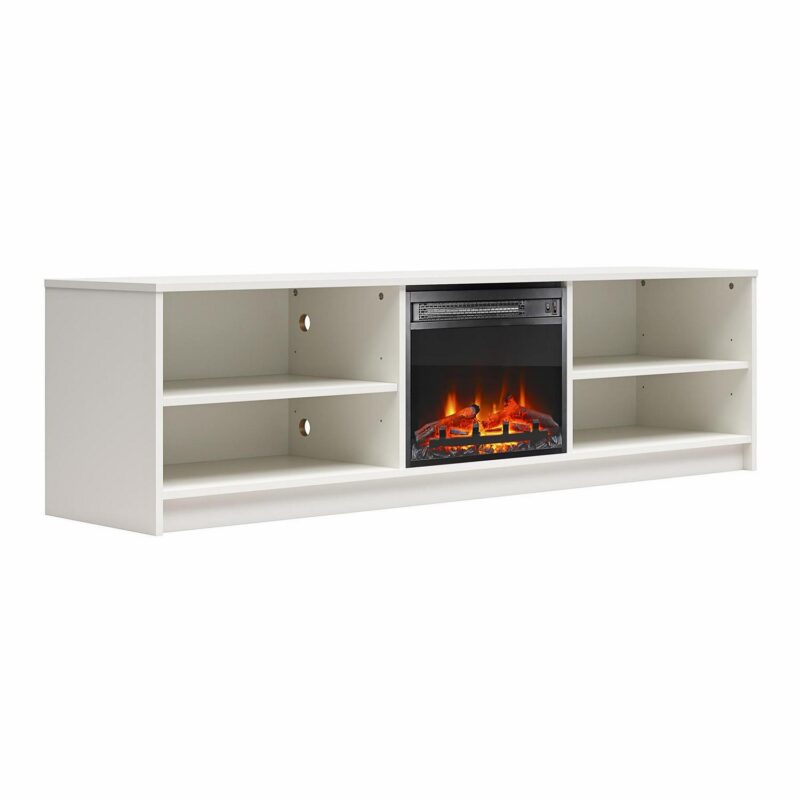 Mainstays Fireplace TV Stand, for TVs up to 75 , White - Image 3