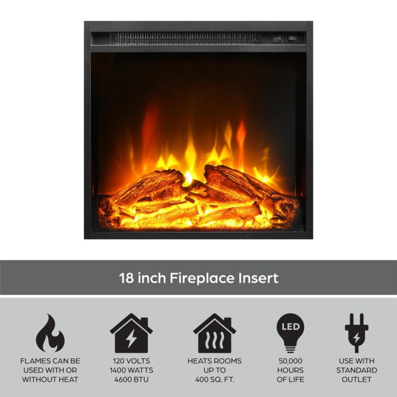 Mainstays Fireplace TV Stand, for TVs up to 75 , White - Image 11