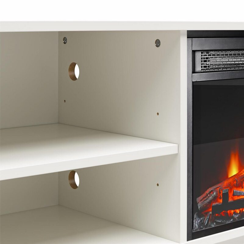 Mainstays Fireplace TV Stand, for TVs up to 75 , White - Image 8