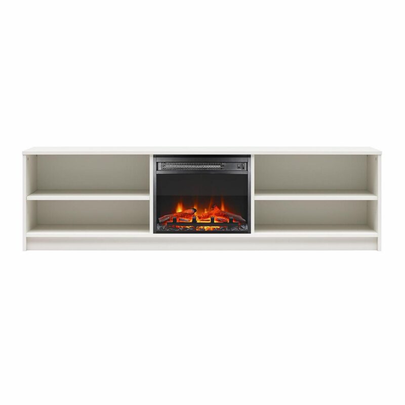 Mainstays Fireplace TV Stand, for TVs up to 75 , White - Image 4