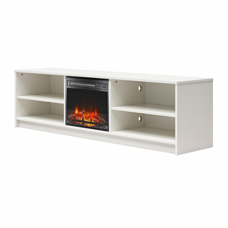 Mainstays Fireplace TV Stand, for TVs up to 75 , White - Image 5