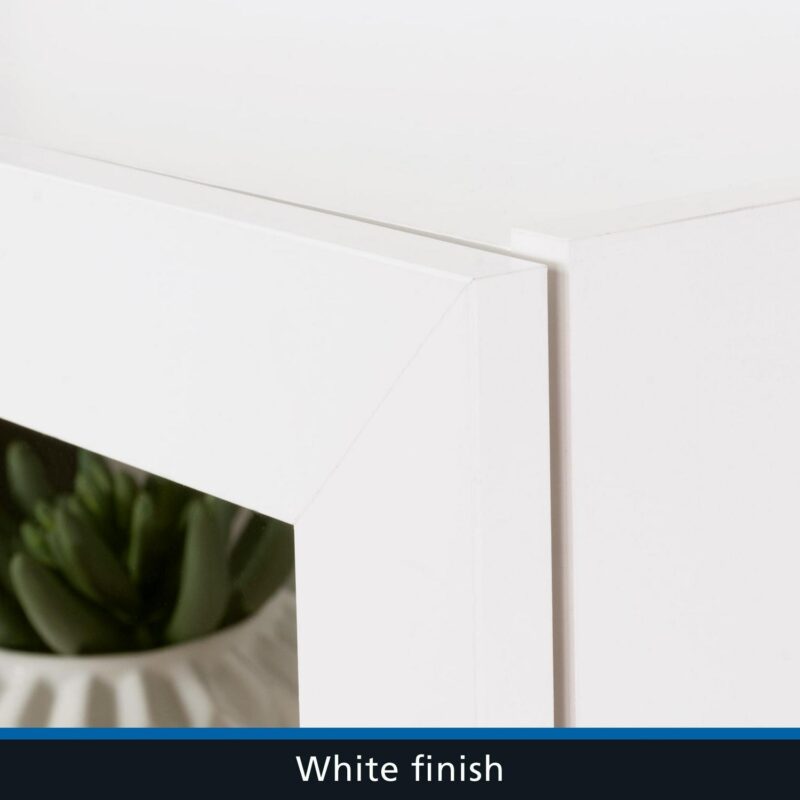 Mainstays Glass Door Bookcase, White Finish - Image 6