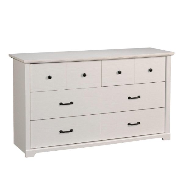 Mainstays Harrington 6 Drawer Dresser, White Finish