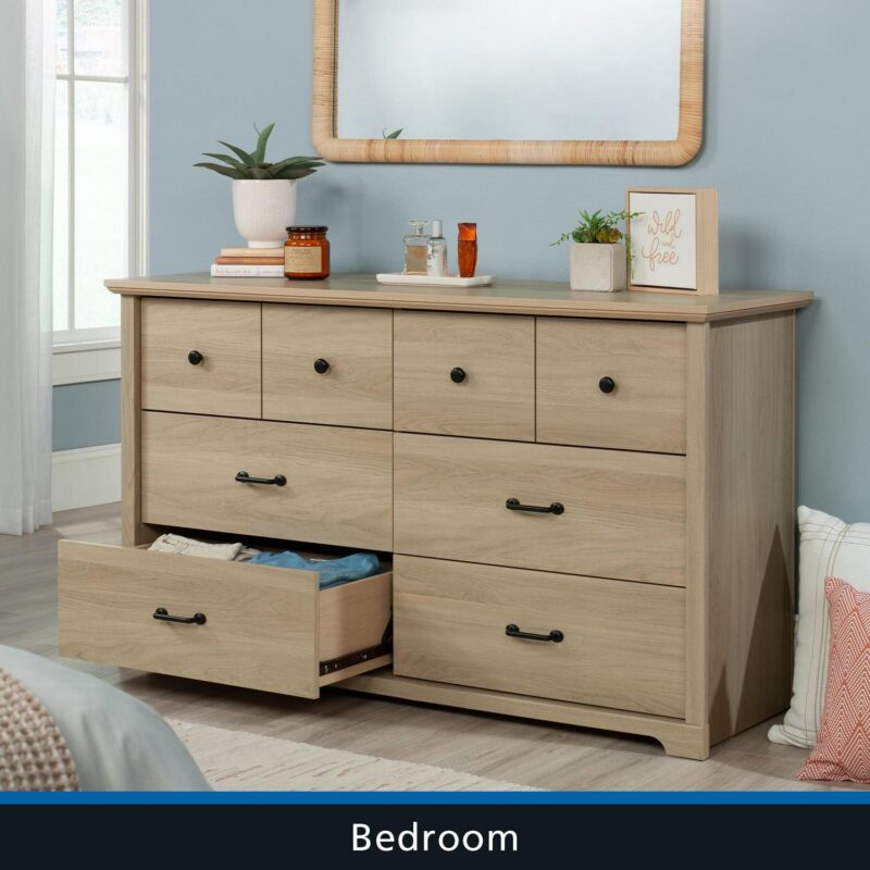 Mainstays Harrington 6 Drawer Dresser, Washed Oak Finish - Image 10