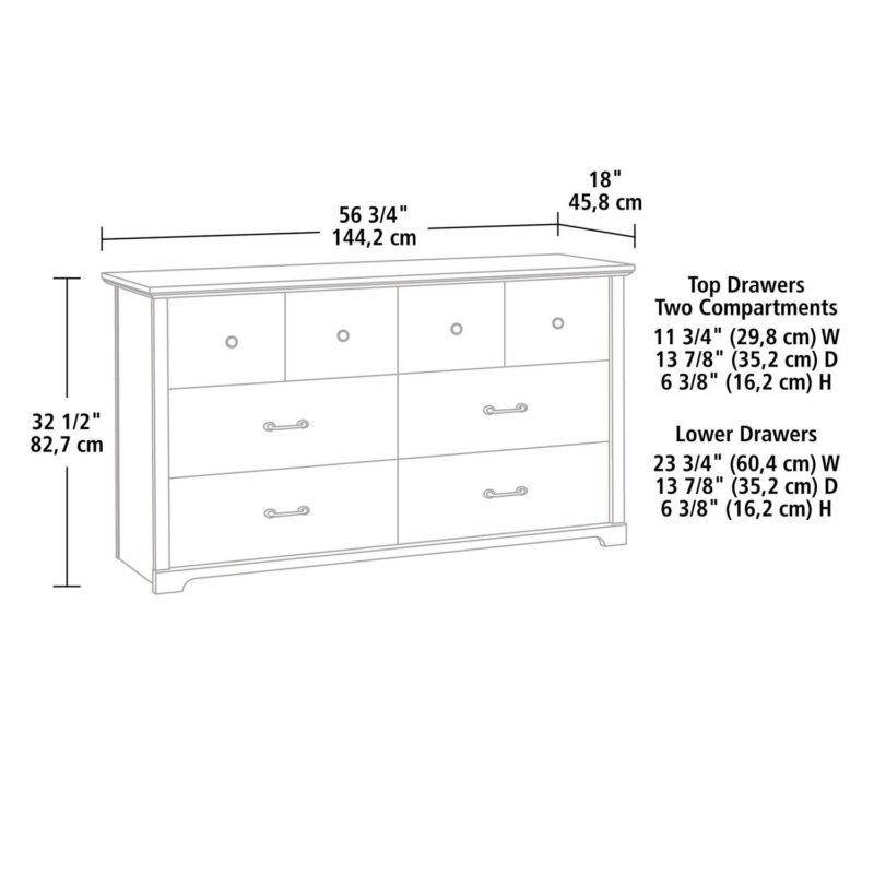 Mainstays Harrington 6 Drawer Dresser, White Finish - Image 12