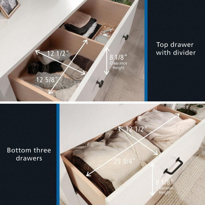 Mainstays Harrington 4 Drawer Dresser, White Finish - Image 8