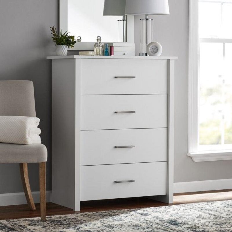 Mainstays Hillside 4-Drawer Dresser, White Finish - Image 8