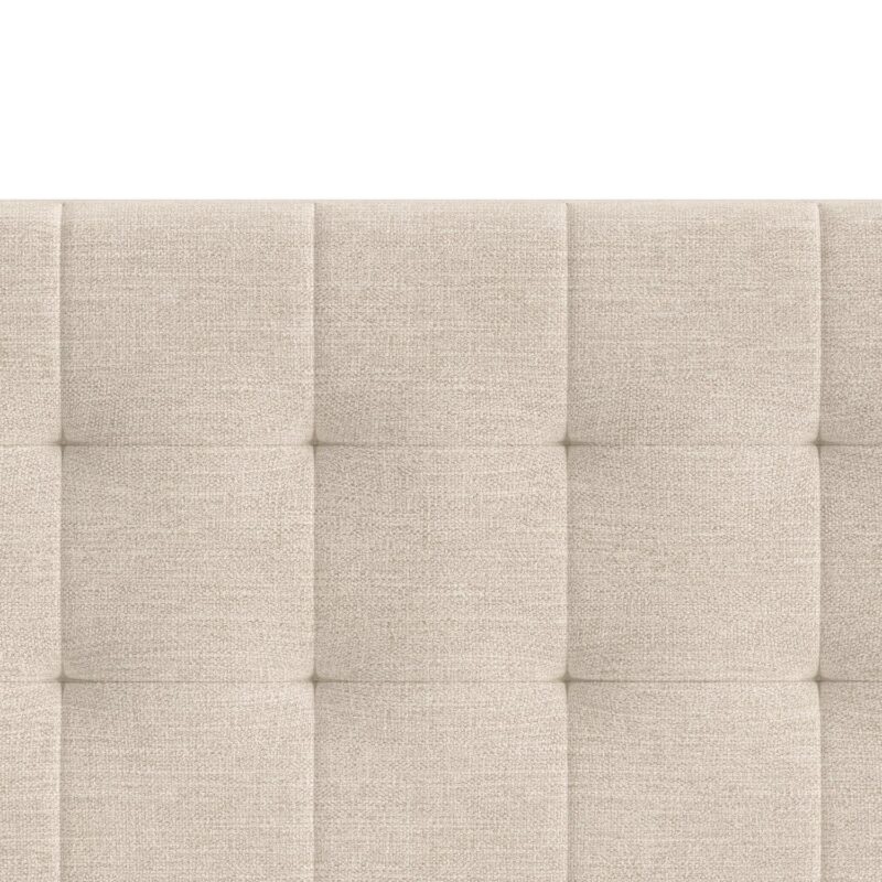 Mainstays Hillside Square Tufted Upholstered Full Platform Bed, Ivory Fabric - Image 12