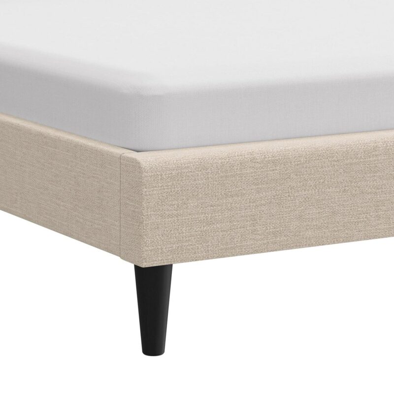 Mainstays Hillside Square Tufted Upholstered Full Platform Bed, Ivory Fabric - Image 14