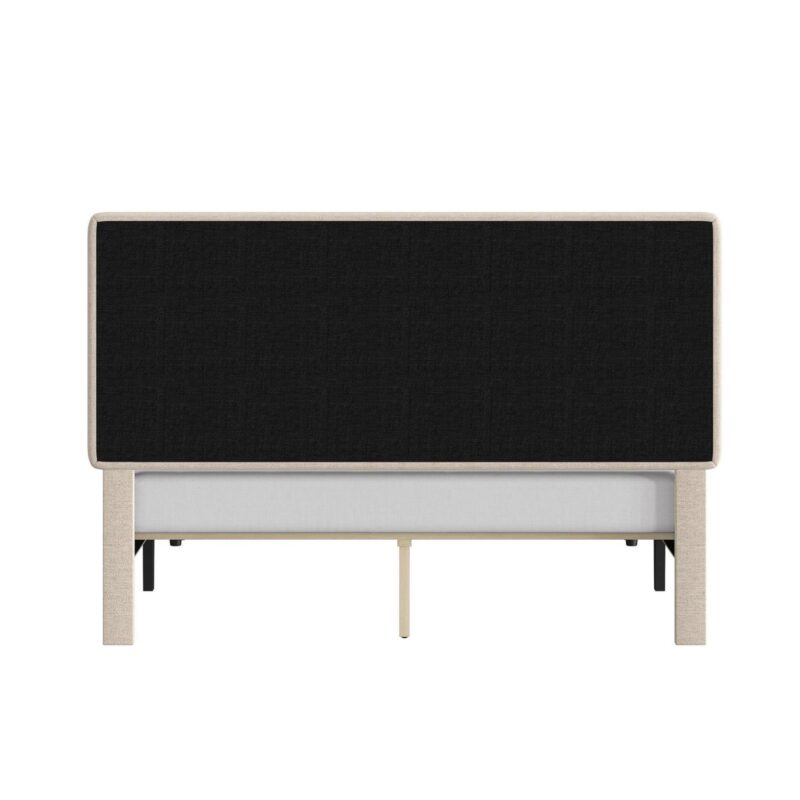 Mainstays Hillside Square Tufted Upholstered Full Platform Bed, Ivory Fabric - Image 15
