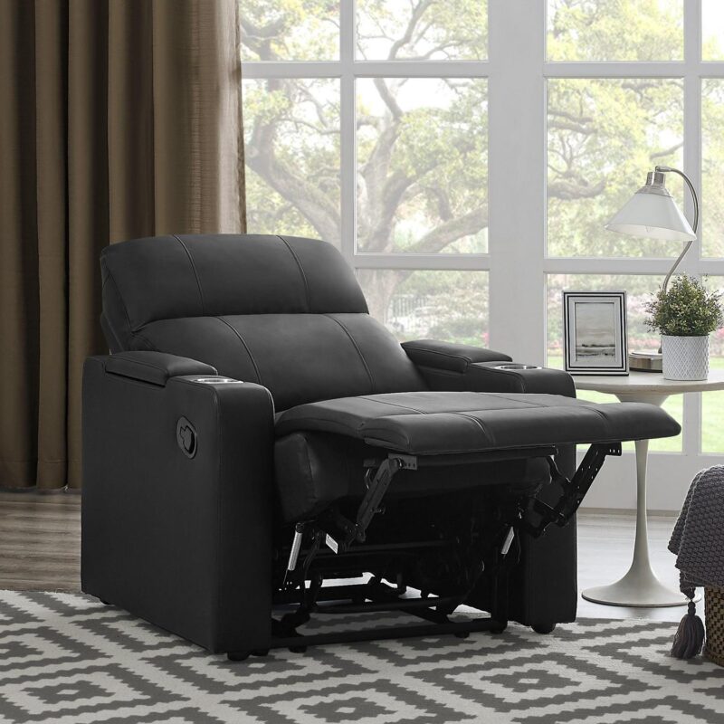 Mainstays Home Theater Recliner with USB charging ports, Faux Leather, Multiple Finishes - Image 6