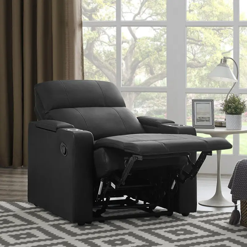 Mainstays Home Theater Recliner with USB charging ports, Faux Leather, Multiple Finishes - Image 6