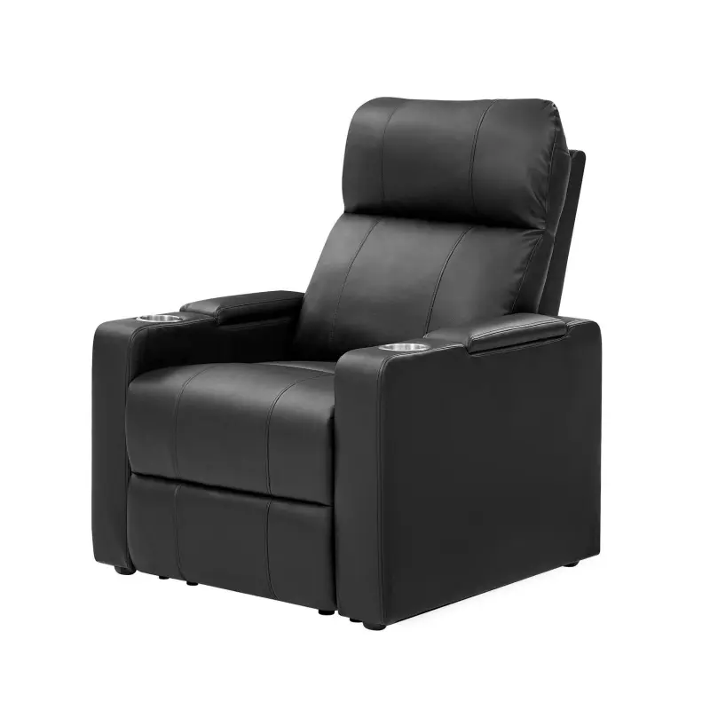 Mainstays Home Theater Recliner with USB charging ports, Faux Leather, Multiple Finishes - Image 8