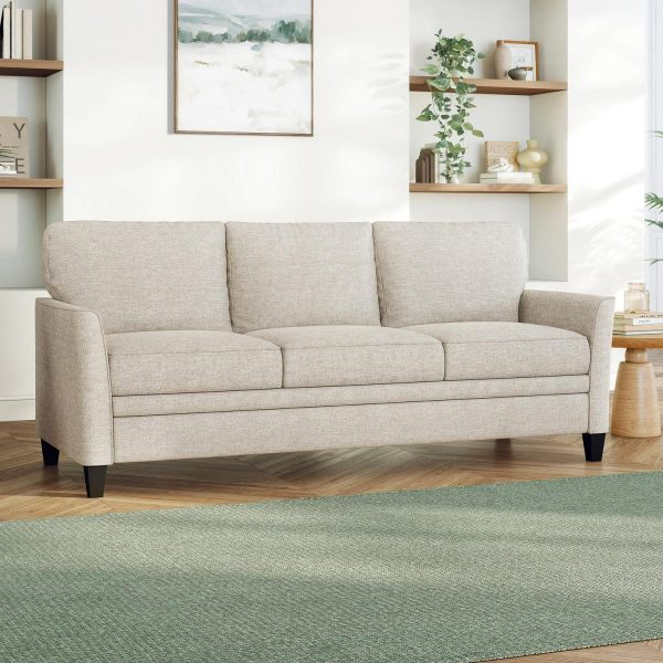Mainstays Kensington 80  3 Seat Classic Modern Couch, Beige