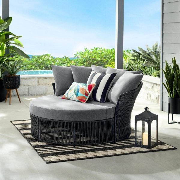 Mainstays Logan Outdoor Daybed Black and Dark Gray