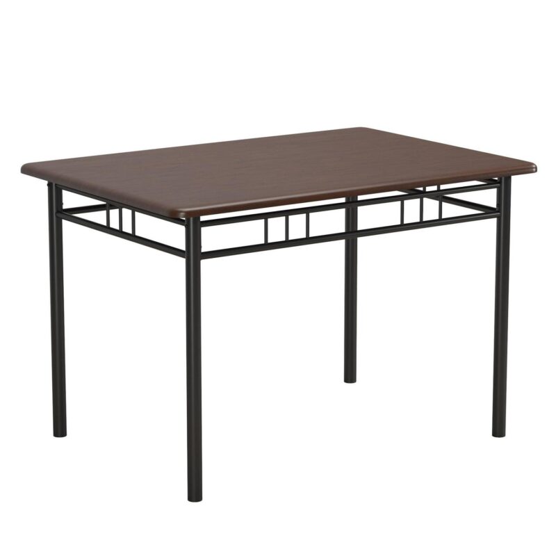 Mainstays Louise Traditional 5-Piece Wood and Metal Dining Set, Deep Walnut - Image 8