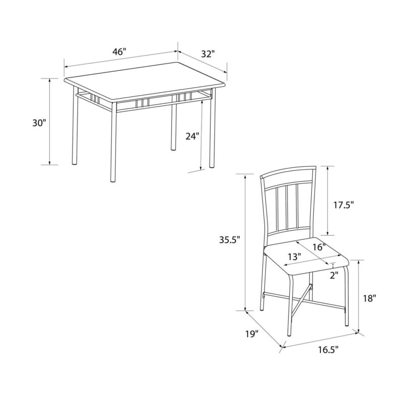 Mainstays Louise Traditional 5-Piece Wood and Metal Dining Set, Deep Walnut - Image 22