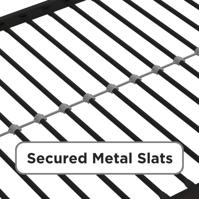 Mainstays Modern Metal Daybed with Trundle, Twin Size Frame, Black - Image 7