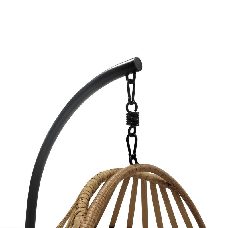 Mainstays Outdoor Wicker Hanging Egg Chair, Tan - Image 6
