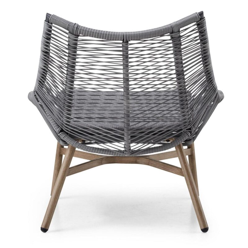 Mainstays Skyler Steel 3-Piece Wicker Rope Chat Set, Grey - Image 5