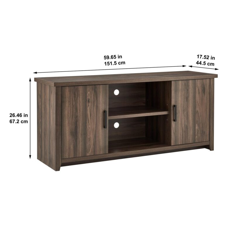 Mainstays TV Stand for TVs up to 65 , Canyon Walnut - Image 8