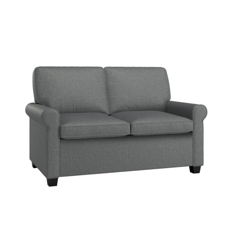 Mainstays Tatum Twin Sleeper 56.25  Loveseat, Dark Gray - Image 3