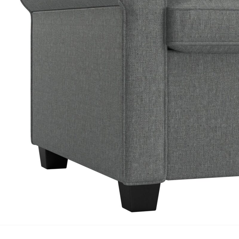 Mainstays Tatum Twin Sleeper 56.25  Loveseat, Dark Gray - Image 15