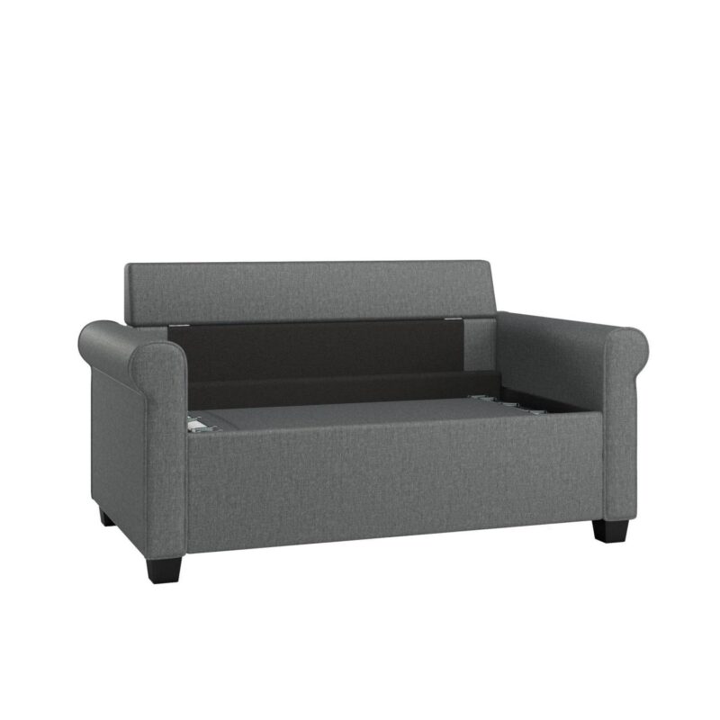 Mainstays Tatum Twin Sleeper 56.25  Loveseat, Dark Gray - Image 12