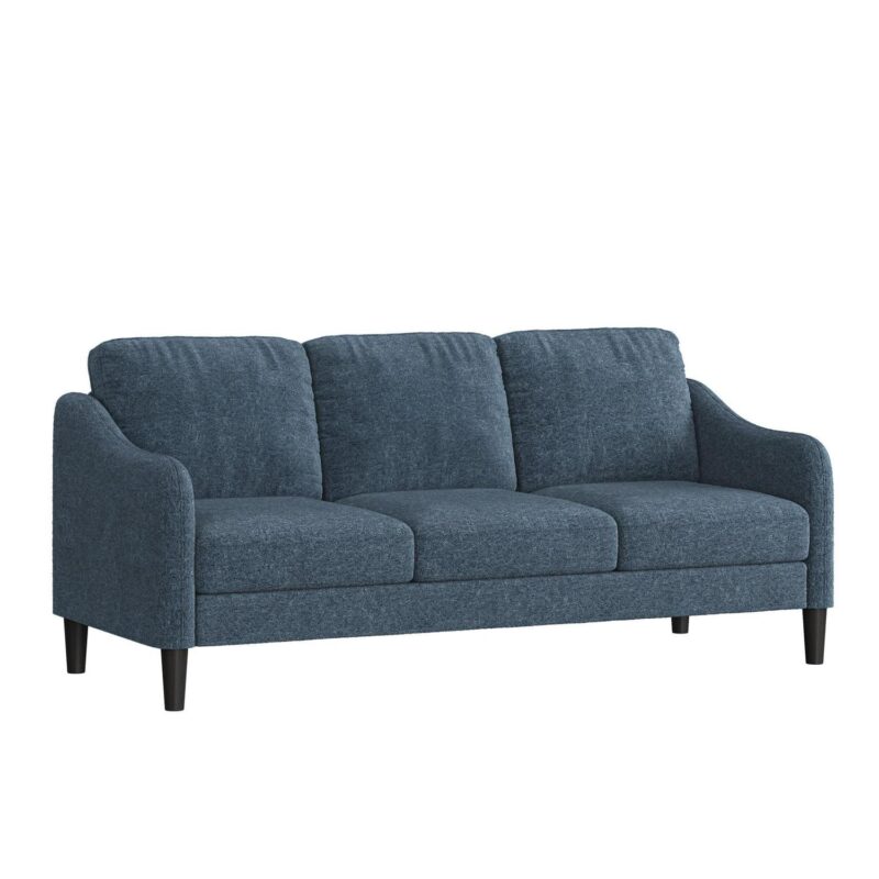 Mainstays Westley Swoop Arm 74  Sofa, Blue Cove - Image 9
