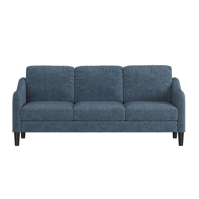 Mainstays Westley Swoop Arm 74  Sofa, Blue Cove - Image 7