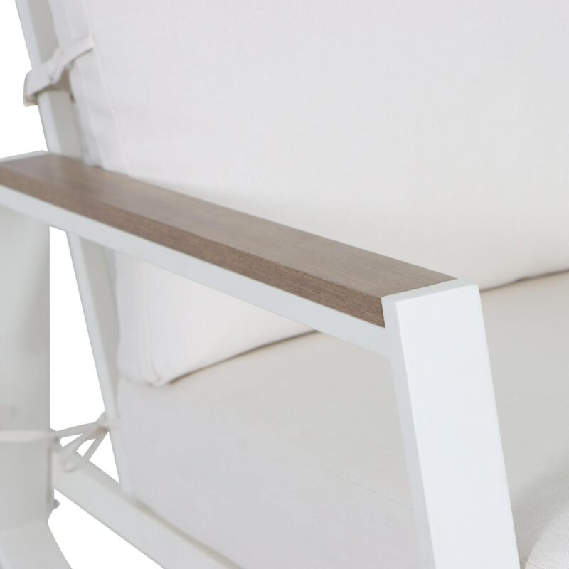 Mainstays Westmont 3-Piece Outdoor Rocker Set, White - Image 4
