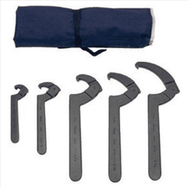 Martin Tools SHW5K Adj. Hook Spanner Wrench Set