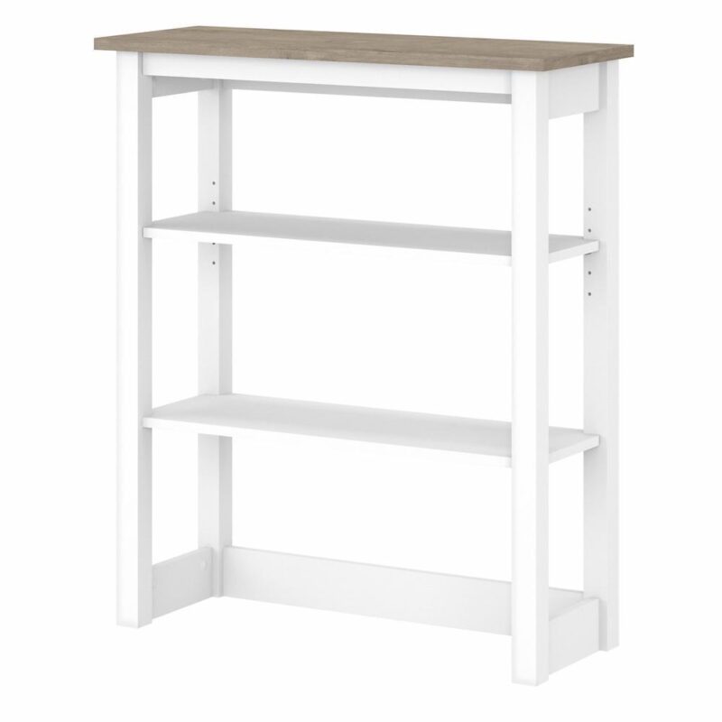 Mayfield Tall Hutch Organizer in Shiplap Gray / White - Engineered Wood