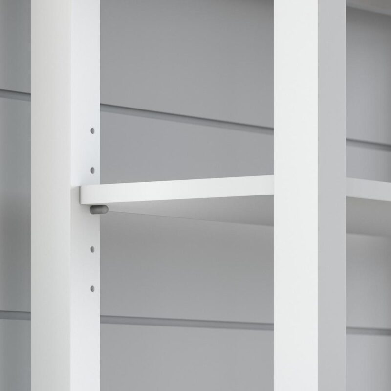 Mayfield Tall Hutch Organizer in Shiplap Gray / White - Engineered Wood - Image 4
