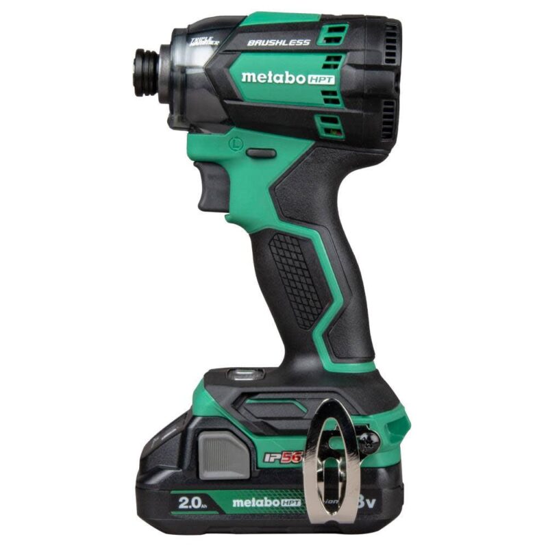 Metabo HPT 18V MultiVolt Cordless Triple Hammer BOLT Impact Driver Set, Power Impact Driver Kit with Case, 2 Lithium-Ion Batteries and Charger, 1/4-Inch Chuck, WH18DC - Image 8