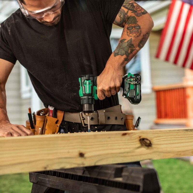 Metabo HPT 18V MultiVolt Cordless Brushless Driver Drill and Impact Driver Combo Kit, Includes 2 Lithium-Ion Batteries, Case and Charger, KC18DEXQB - Image 4