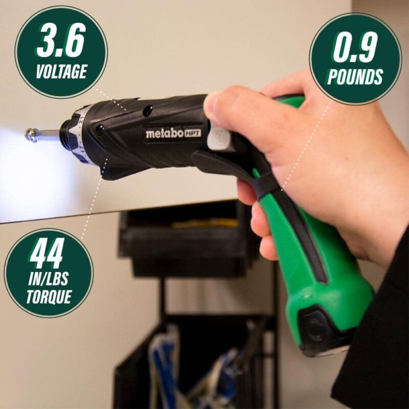 Metabo HPT DB3DL2 3.6V, 1.5A Cordless Power Screwdrivers, 1.5Ah, 600 RPM, 21 Speeds - Image 5