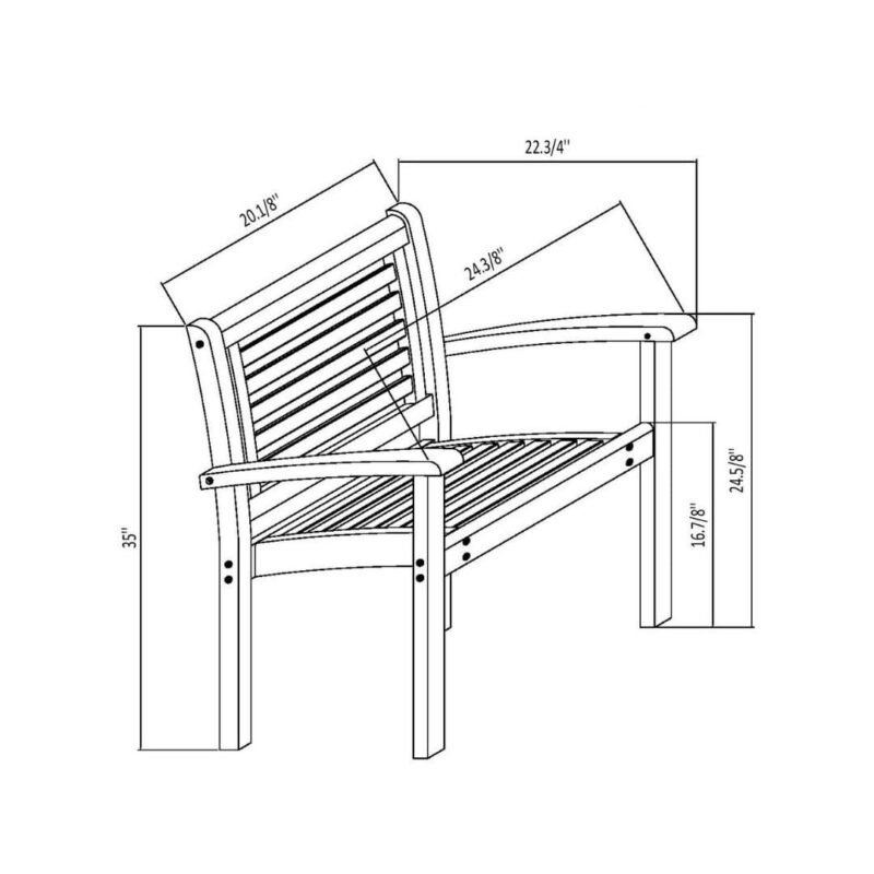 Milano Eucalyptus Round 5-Piece Patio Dining Set - Image 6