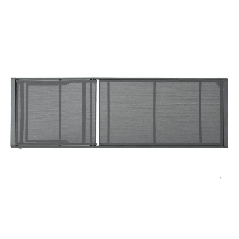 Miller Outdoor Aluminum Chaise Lounge with Dark Grey Mesh Seat, Set of 2, Grey - Image 8