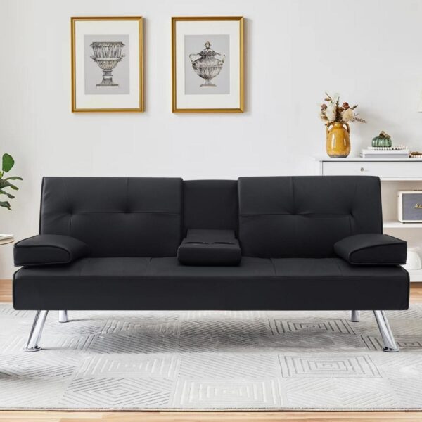 Modern PU Futon with 518810a111cc96e4f089d4288a3f5fe1