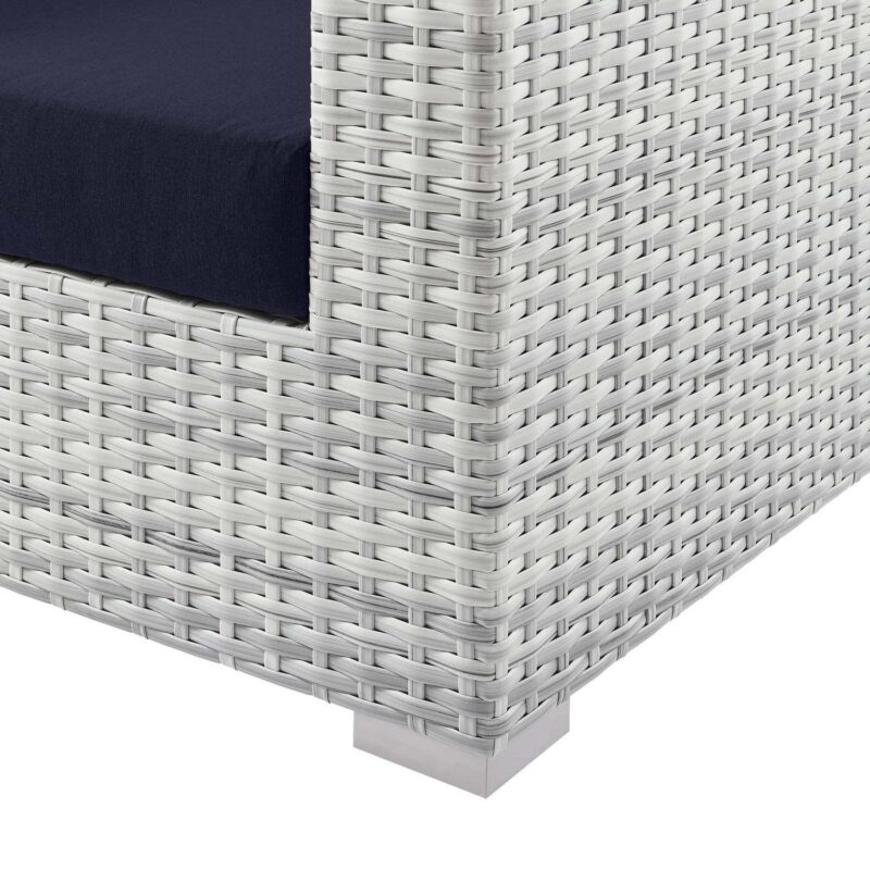 Modway Convene Outdoor Patio Sofa in Light Gray Navy - Image 6